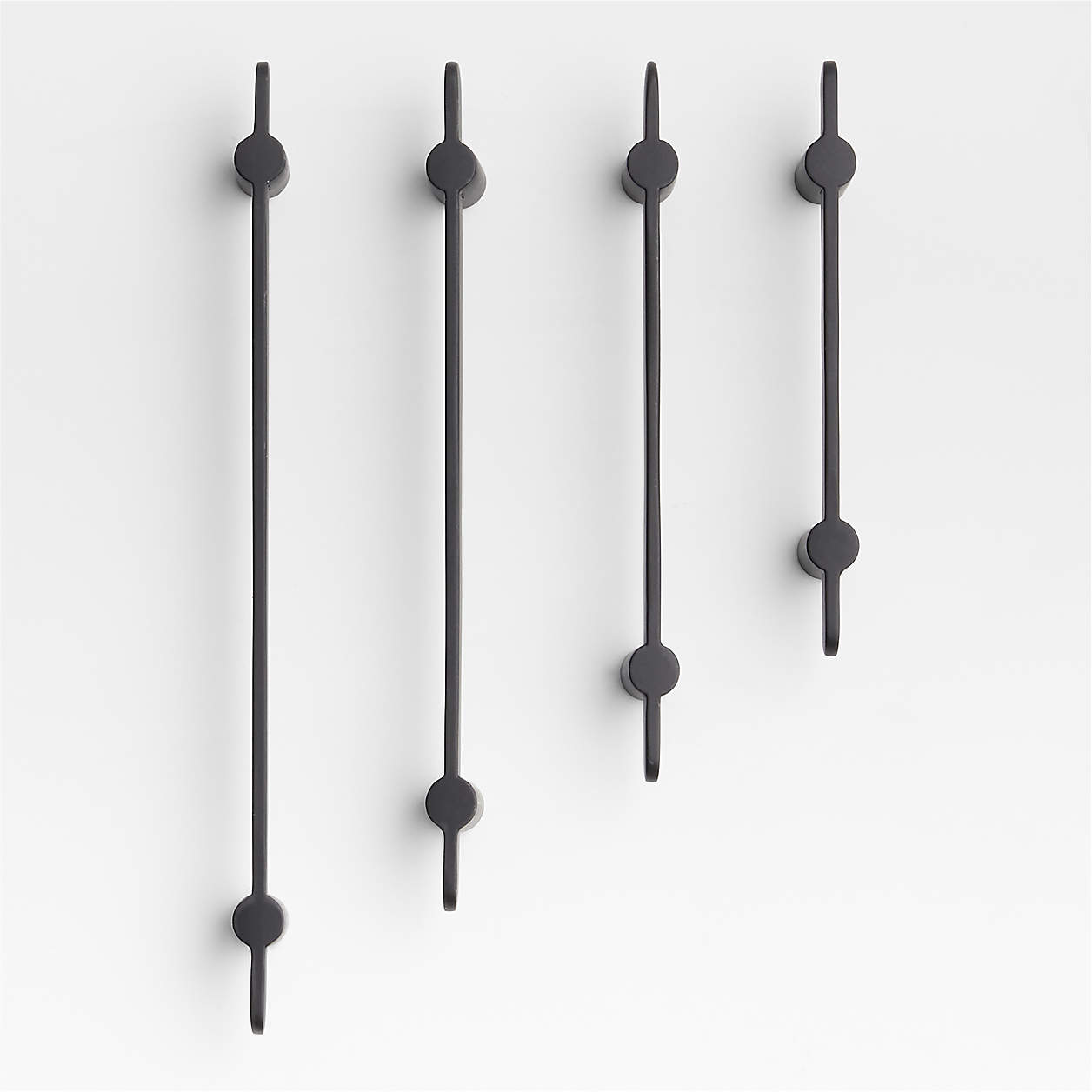 Flat Matte Black Cabinet Drawer Bar Pulls | Crate & Barrel