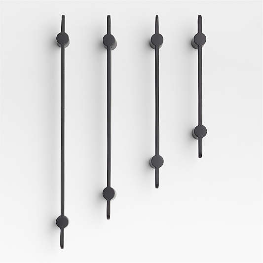 Flat Matte Black Cabinet Drawer Bar Pulls