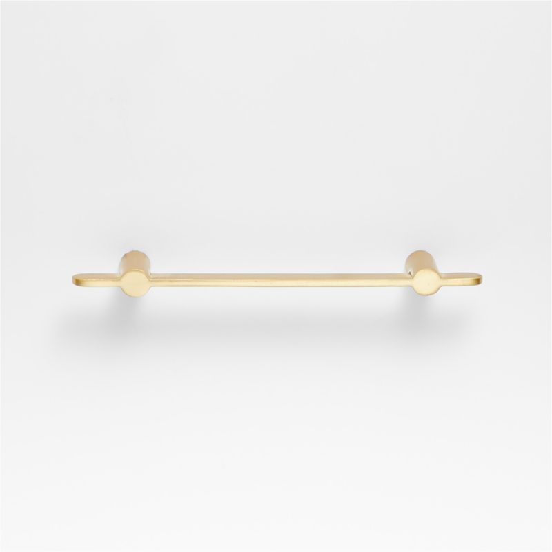 Flat 4" Brushed Brass Cabinet Drawer Bar Pull - image 3 of 4