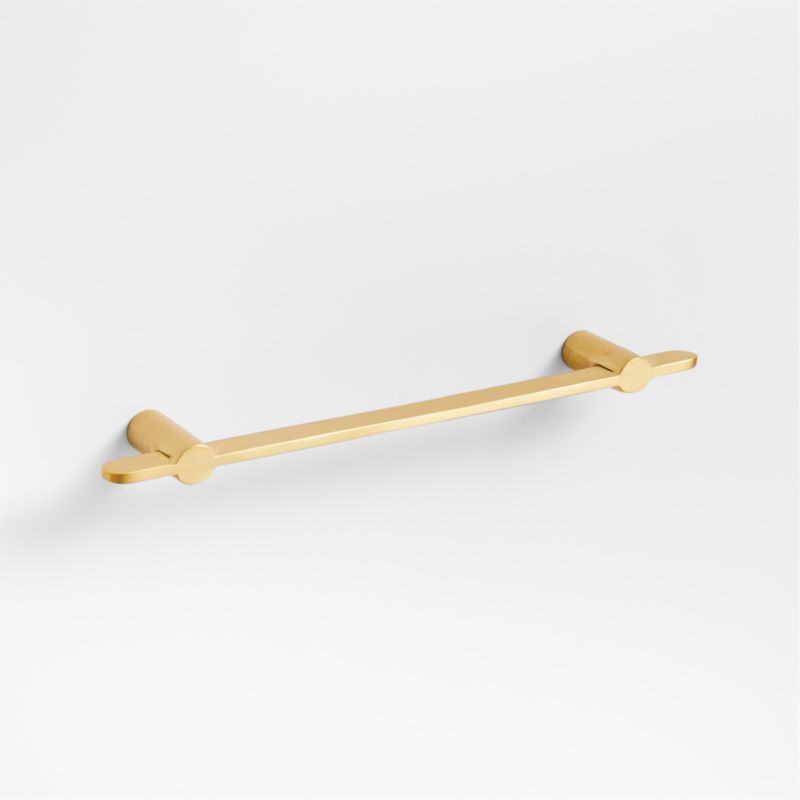 Flat 5" Brushed Brass Cabinet Drawer Bar Pull