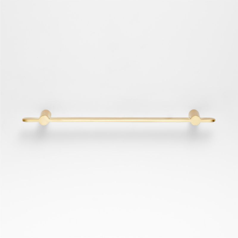 Flat 6" Brushed Brass Cabinet Drawer Bar Pull - image 3 of 4