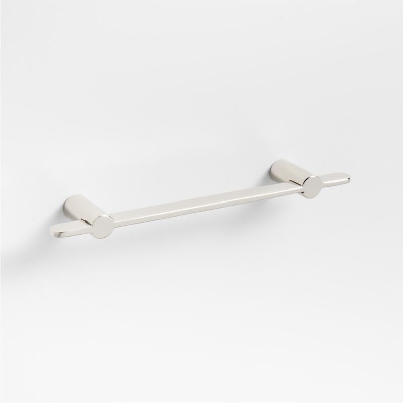 Flat 4" Polished Chrome Cabinet Drawer Bar Pull