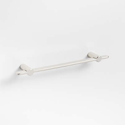 Flat 5" Polished Chrome Cabinet Drawer Bar Pull