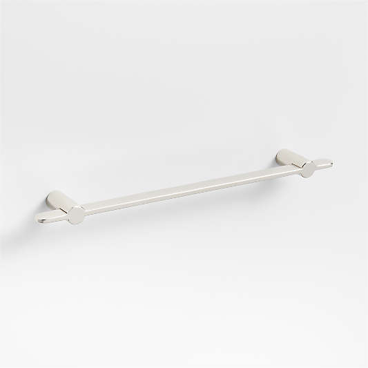 Flat 6" Polished Chrome Cabinet Drawer Bar Pull