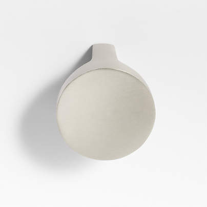 Flat Round Brushed Nickel Cabinet Knob