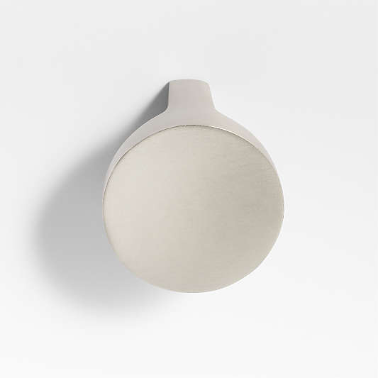 Flat Round Brushed Nickel Cabinet Knob