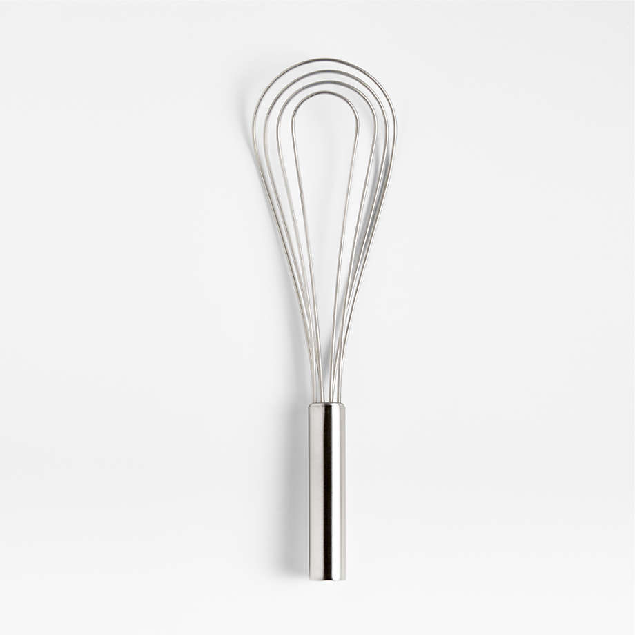 Rösle Stainless Steel & Silicone Flat Whisk, 4 Wire, 10.6-inch