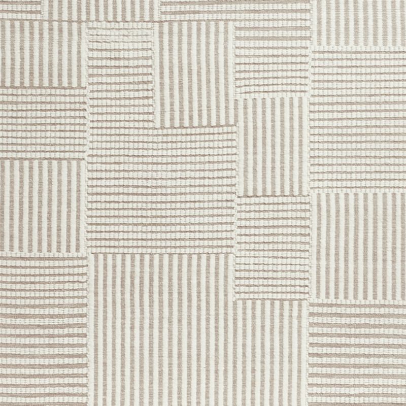 Flatweave Grid Wool and Cotton Dark Beige Kids 12"x18" Rug Swatch - image 0 of 6