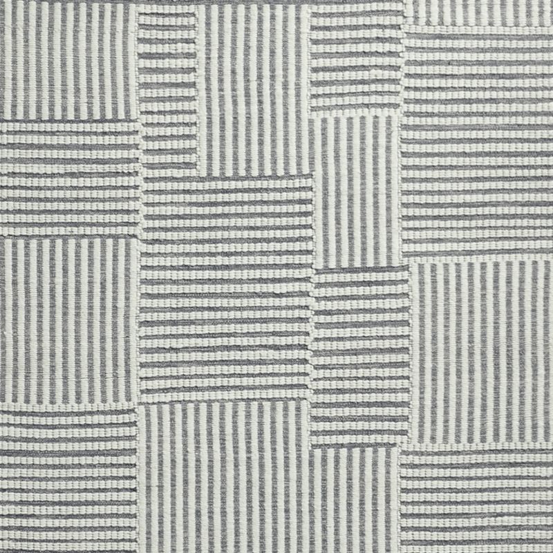 Flatweave Grid Wool and Cotton Light Grey Kids 12"x18" Rug Swatch - image 0 of 4