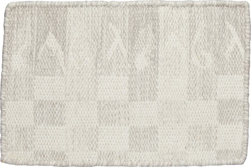 Flatweave Wool Checkerboard Dark Tan Kids Area Rug Swatch Crate & Kids