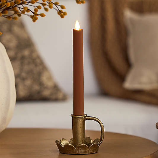 Flicker Flameless Carmel Cafe Taper Candle