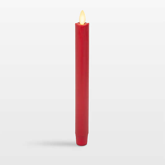 Flicker Flameless Red Taper Candle