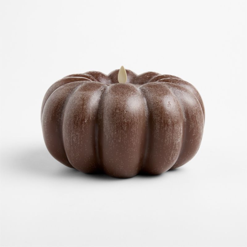 Flicker Flameless Brown Pumpkin LED Candle - image 6 of 8
