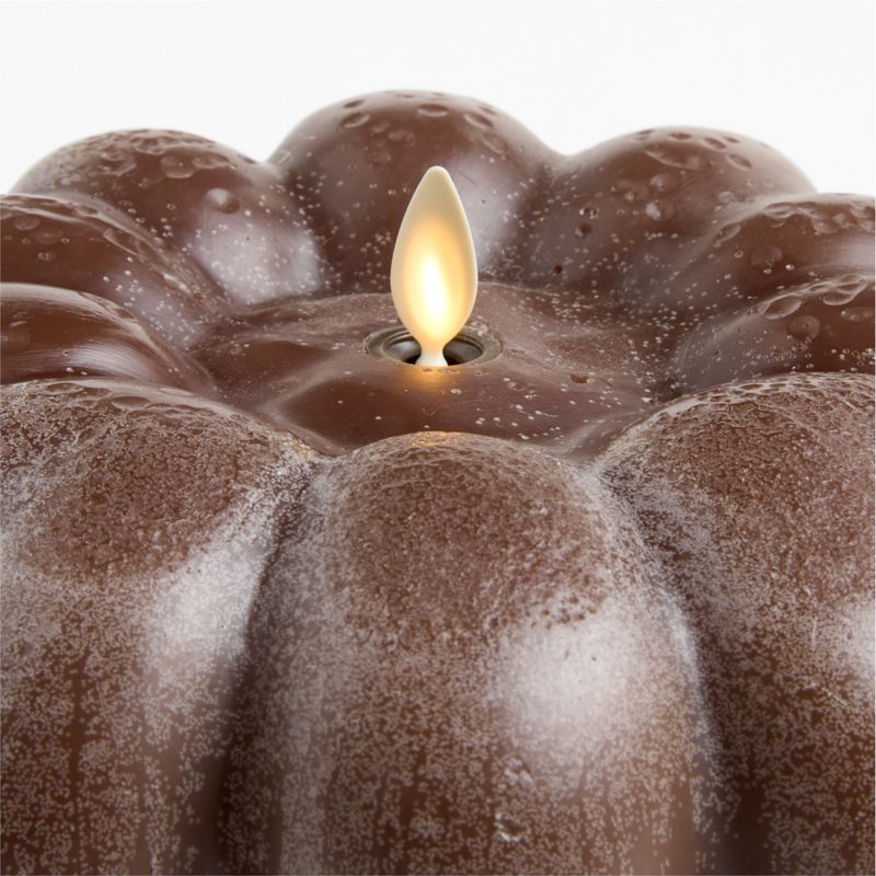Flicker Flameless Brown Pumpkin LED Candle - image 7 of 8