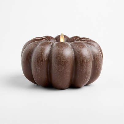 Flicker Flameless Brown Pumpkin LED Candle