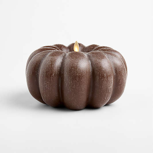 Flicker Flameless Brown Pumpkin LED Candle