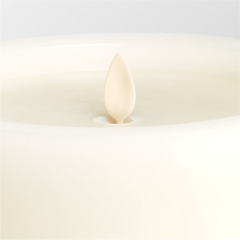 Warm White Flicker Flameless 6"x11" Wax Pillar Candle - image 4 of 5