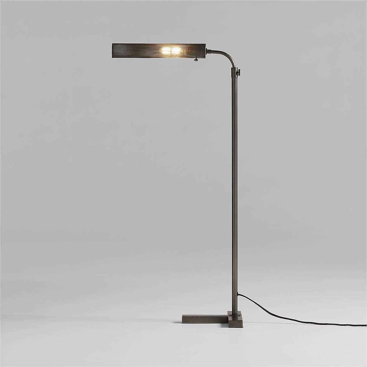 Fleming Black Metal Corner Floor Lamp + Reviews Crate & Barrel