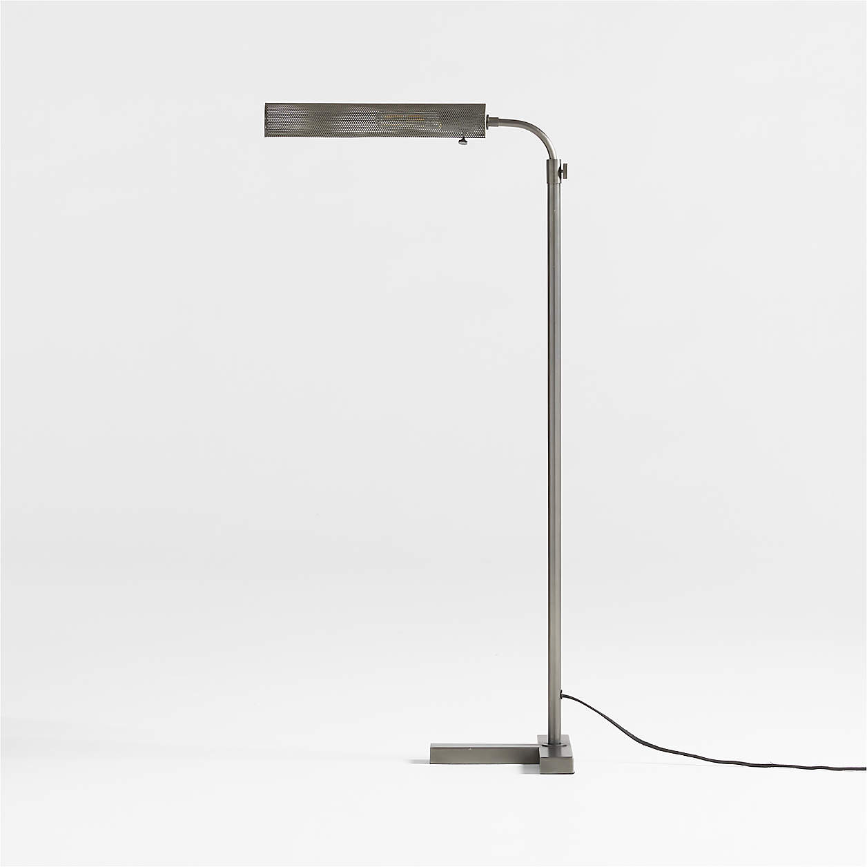 Fleming Black Metal Corner Floor Lamp + Reviews Crate & Barrel