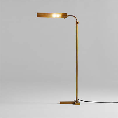 Fleming Antique Brass Floor Lamp