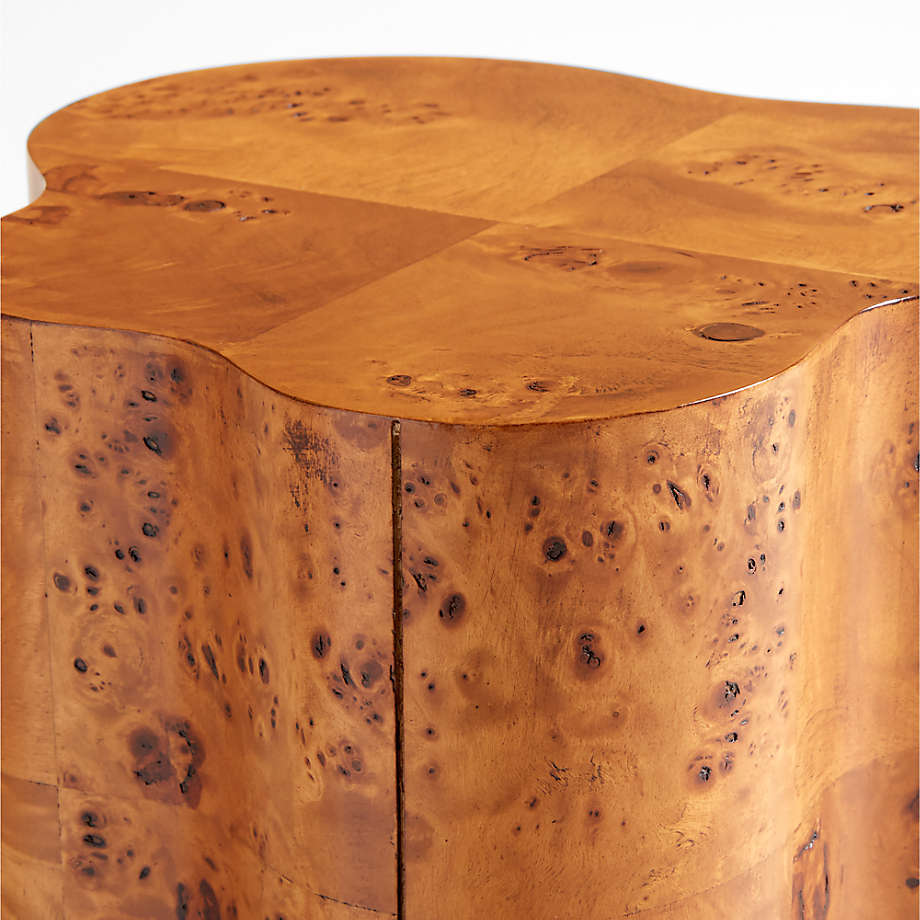 Fleur Tall Burl Wood Drink Table + Reviews