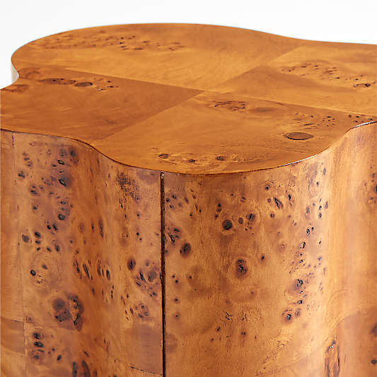 Fleur Tall Burl Wood Drink Table