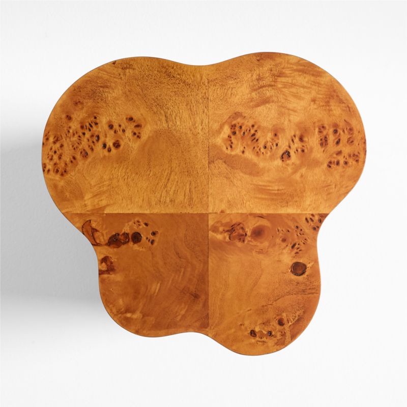 Fleur Tall Burl Wood Drink Table