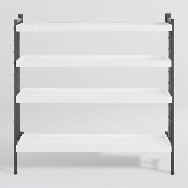 Flex White 3Drawer, 2Shelf Bookcase Crate & Barrel