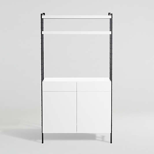 Flex Modular Closed Storage Cabinet with Shelves