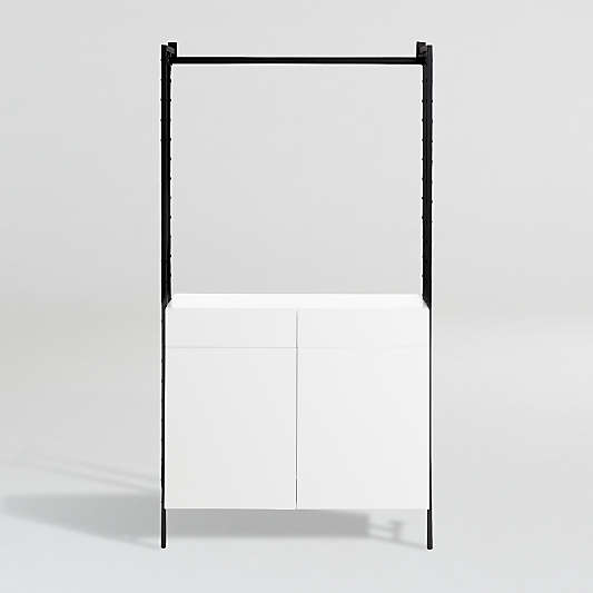 Flex Modular Closed Storage Cabinet with Clothing Bar