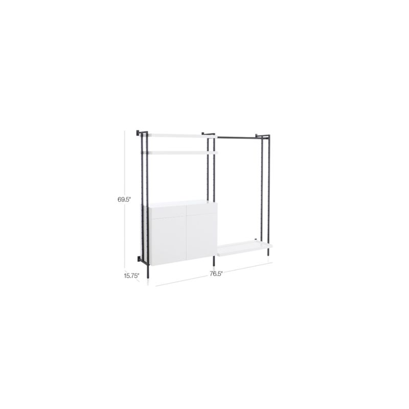 View Flex Modular Clothing Rack and Closed Storage Cabinet with Shelves - image 2 of 8