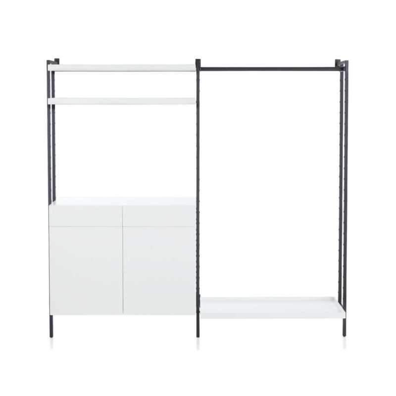 Flex Modular Clothing Rack and Closed Storage Cabinet with Shelves - image 7 of 8