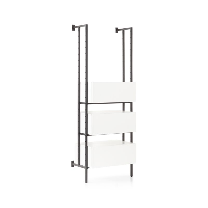 Flex White 3-Drawer Bookcase - image 5 of 7