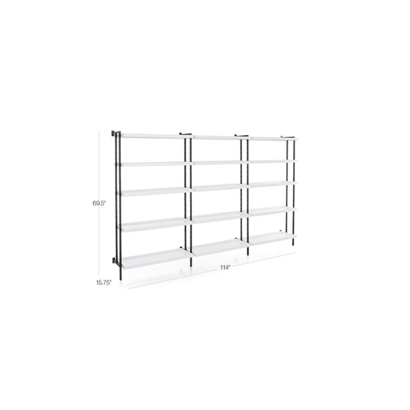 View Flex Modular Triple 36" 5-Shelf Bookcase - image 2 of 8