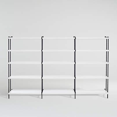 Flex Modular Triple 36" 5-Shelf Bookcase