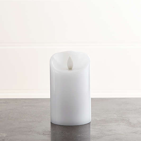 Flicker Flameless White 3"x5" Pillar Candle