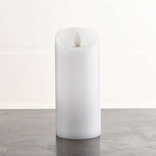 Flicker Flameless White 3"x7" Pillar Candle