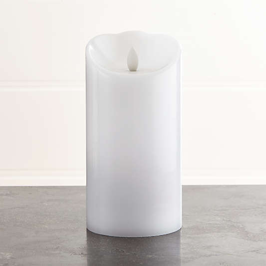 Flicker Flameless White 4"x7" Pillar Candle