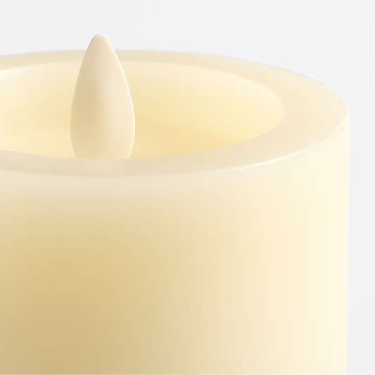 Ivory Flicker Flameless Wax Pillar Candles