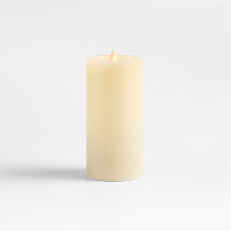 Ivory Flicker Flameless 3"x6" Wax Pillar Candle - image 0 of 4