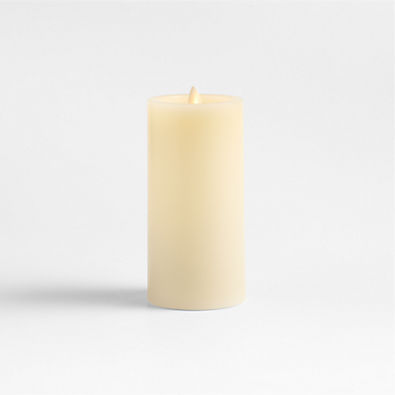 View Ivory Flicker Flameless 3"x6" Wax Pillar Candle details