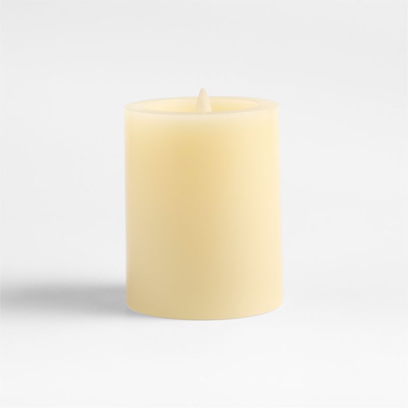 Ivory Flicker Flameless 4"x5" Wax Pillar Candle - image 3 of 4