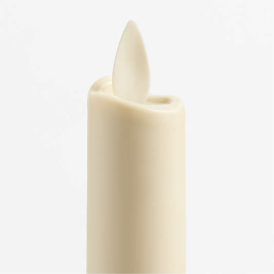 Flicker Flameless Ivory Taper Candle 12"