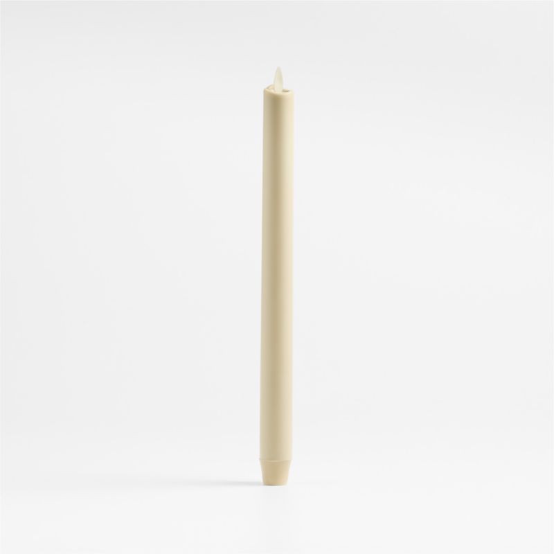 Flicker Flameless Ivory Taper Candle 12" - image 1 of 3