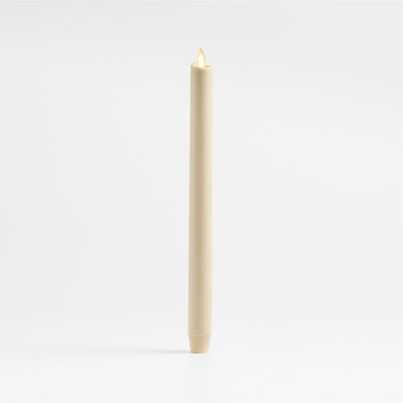 Flicker Flameless Ivory Taper Candle 12" - image 0 of 3