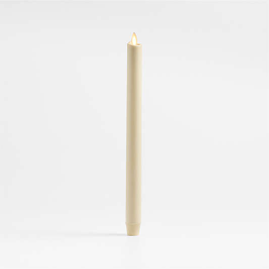 Flicker Flameless Ivory Taper Candle 12"