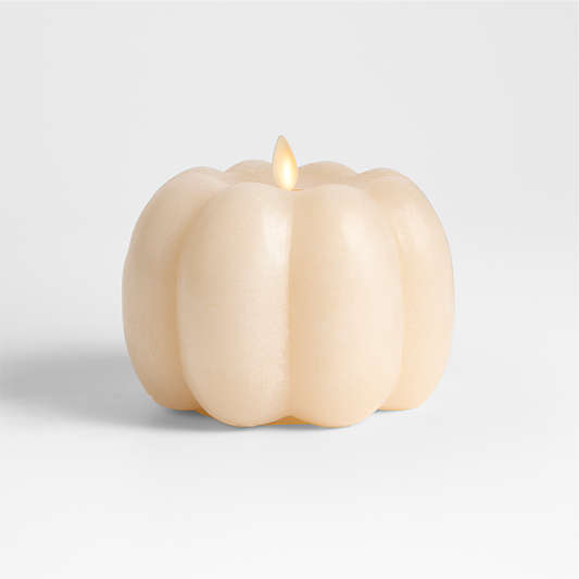 Flicker Flameless White Pumpkin LED Candle