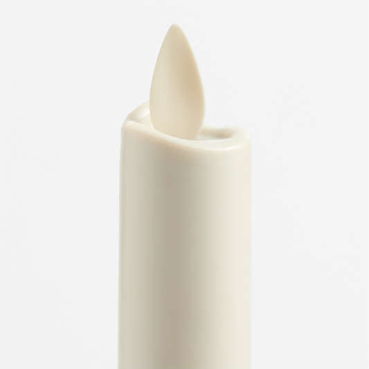 Flicker Flameless White Taper Candle 12"