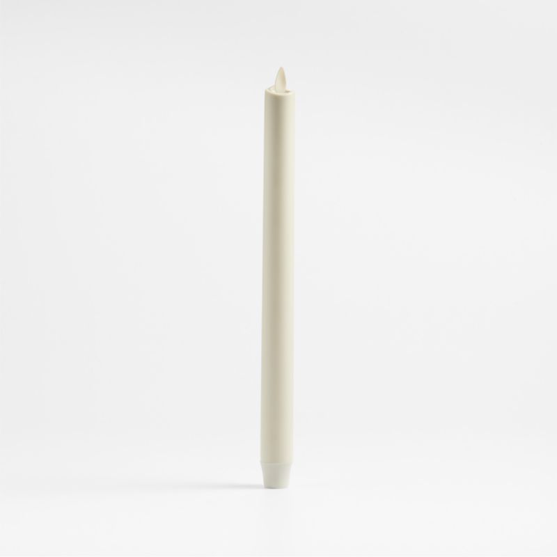 Flicker Flameless White Taper Candle 12" - image 1 of 3