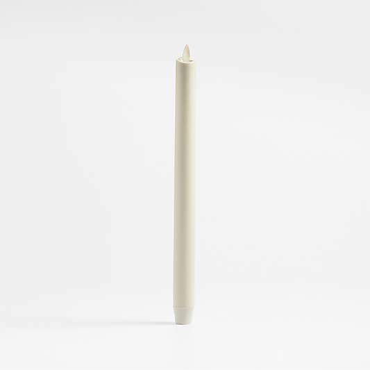 Flicker Flameless White Taper Candle 12"